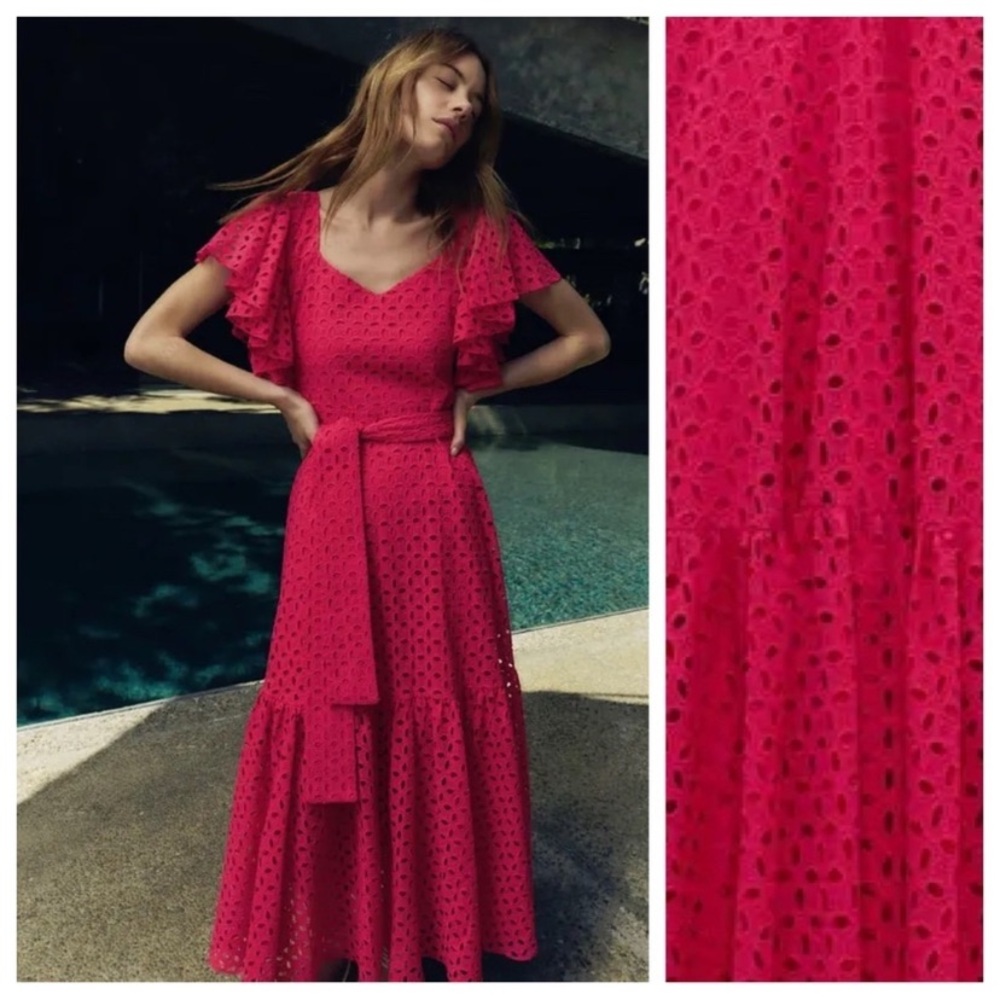 Zara Vibrant Pink Maxi Dress